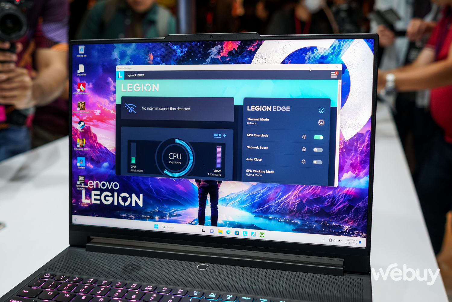 Trên tay laptop gaming đầu bảng Lenovo Legion 9i: Mặt lưng carbon độc bản, hệ thống tản nhiệt nước tích hợp - Ảnh 14.