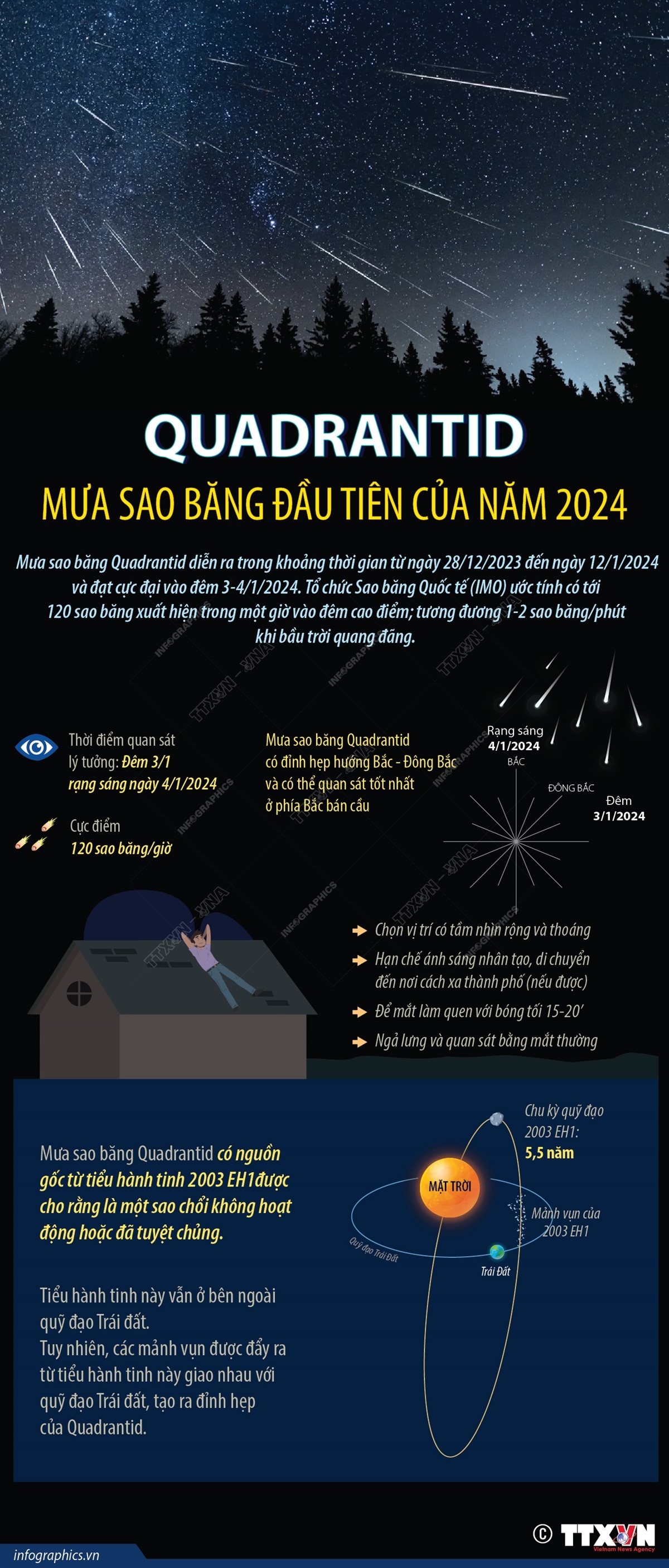 Quadrantid - Mưa sao băng đầu tiên của năm 2024- Ảnh 1.