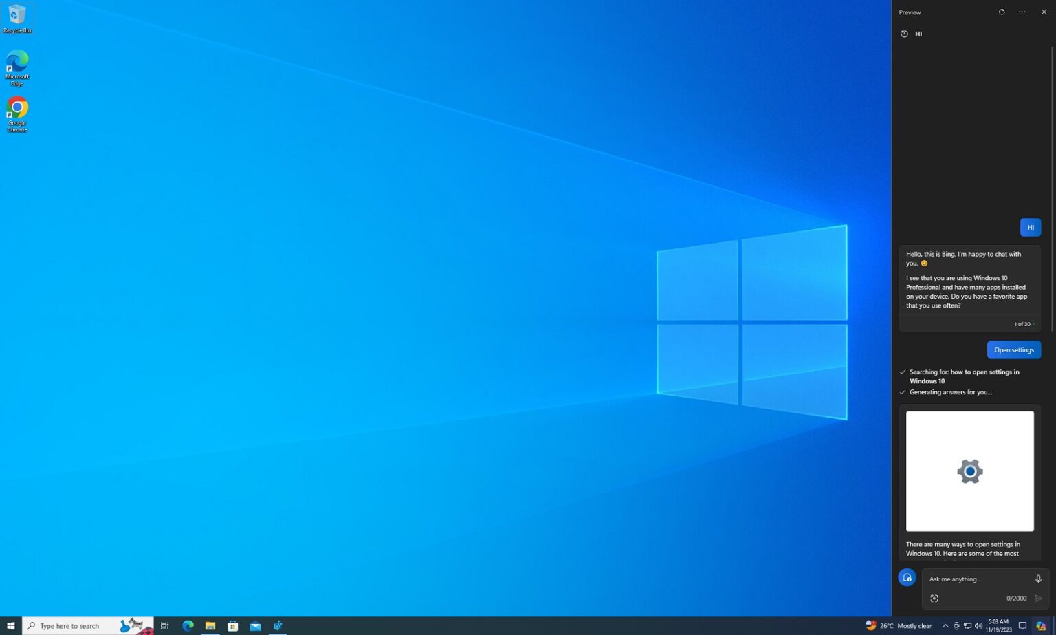 Microsoft đã tích hợp trợ lý Copilot cho Windows 10- Ảnh 1.