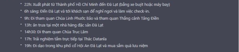 Chuyện thật như đùa: Xôn xao việc ChatGPT viết luôn lịch trình đi Đà Lạt cho người dùng từ A-Z - Ảnh 5.