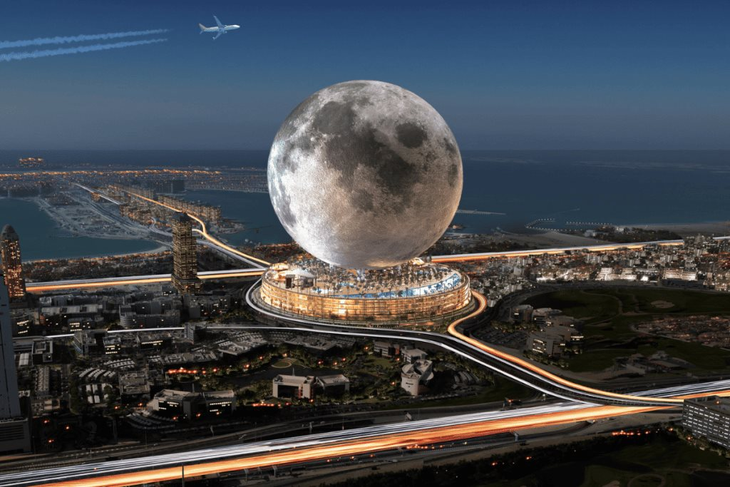Chưa thể hái sao trên trời nhưng Dubai vẫn có thể tạo ra một mặt trăng giữa thành phố: Trị giá sương sương 5 tỷ USD, chứa 4000 phòng khách sạn 5 sao - Ảnh 1.