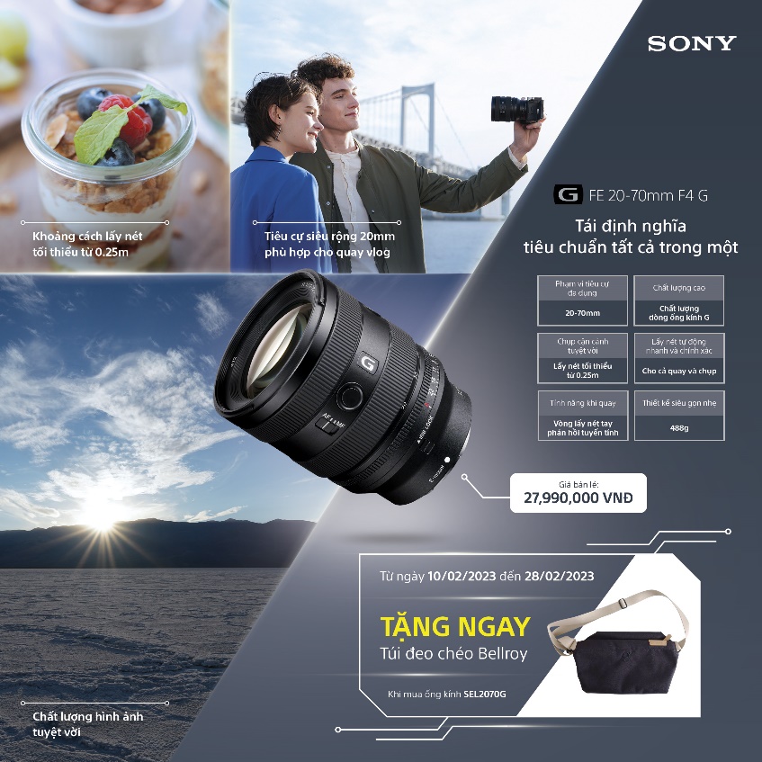 Sony ra mắt ống kính FE 20-70mm F4 G, zoom chuẩn gọn nhẹ với góc siêu rộng - Ảnh 4.