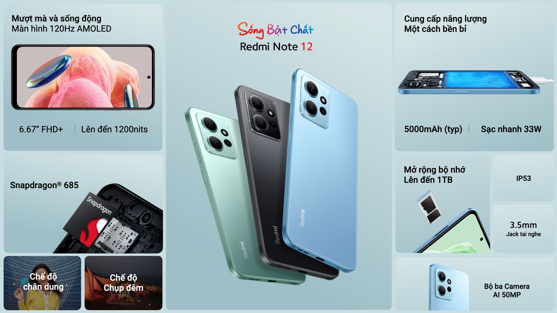 Ra mắt Redmi Note 12 series: Thiết kế trẻ trung, camera 50MP, sạc nhanh  67W, giá từ 4,9 triệu đồng