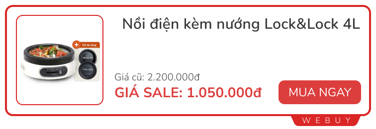 Loạt đồ gia dụng đang giảm đến nửa giá ngày 4.4, đủ món từ xoong nồi tới máy khoan và quạt - Ảnh 2.