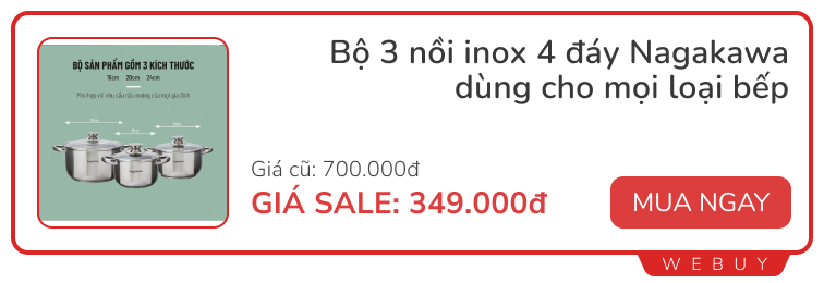 Loạt đồ gia dụng đang giảm đến nửa giá ngày 4.4, đủ món từ xoong nồi tới máy khoan và quạt - Ảnh 5.