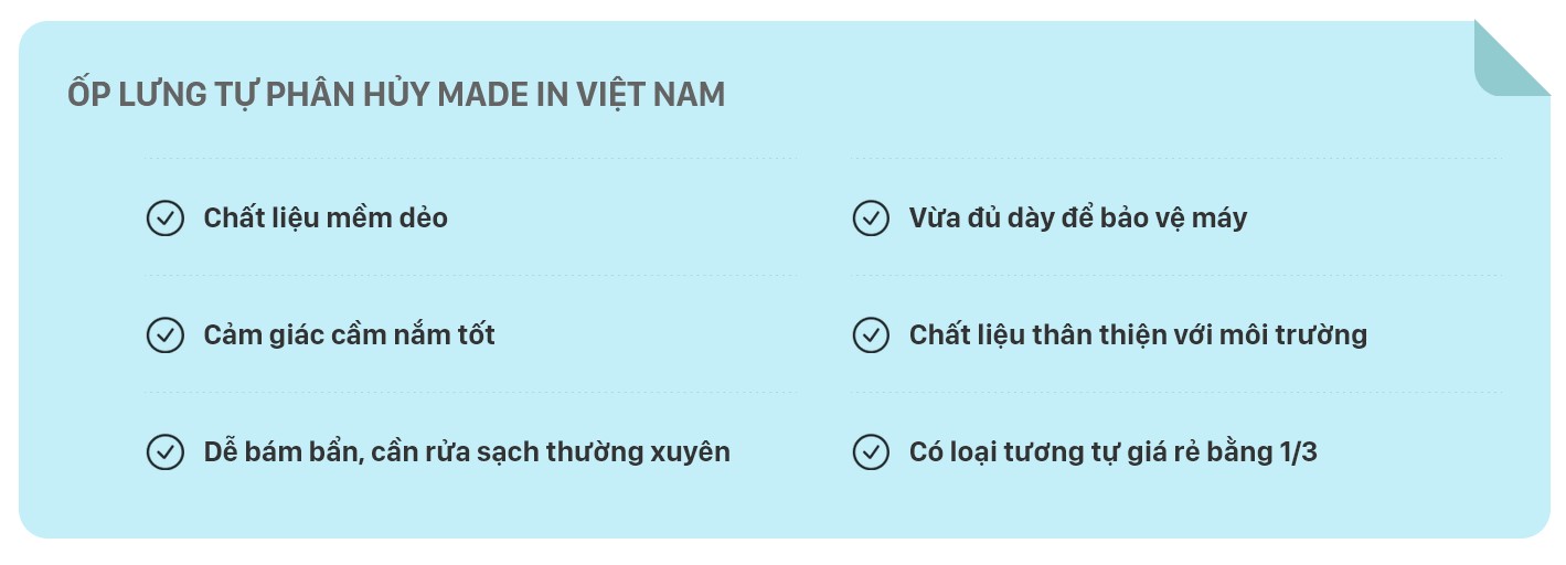 Ốp lưng tự phân hủy hàng Việt Nam giá 120.000đ: Mềm, êm, sờ “sướng” nhưng có loại y hệt giá bằng 1/3  - Ảnh 2.