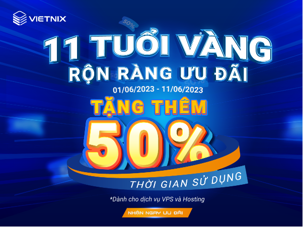 Mừng sinh nhật Vietnix - 11 tuổi vàng – Rộn ràng ưu đãi - Ảnh 3.