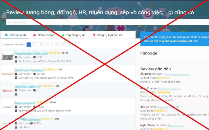 VDCA kiến nghị xử lý 13 mạng xã hội đánh giá doanh nghiệp - Ảnh 1.