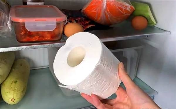 đặt cuộn giấy vệ sinh vào tủ lạnh - Ảnh 1.