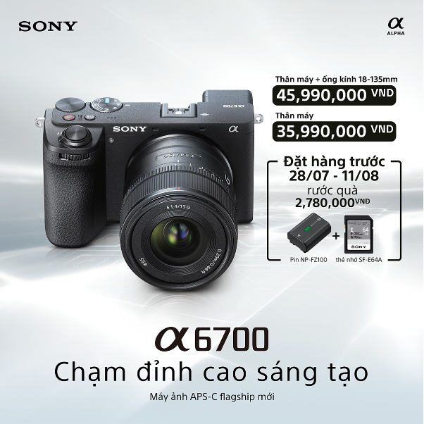 Sony ra mắt máy ảnh APS-C thế hệ mới α6700 chất lượng hình ảnh vượt trội và hiệu suất quay phim ấn tượng - Ảnh 4.