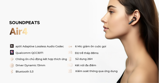 Tai nghe Soundpeats Air4 và Air4 Lite: Bước chuyển đột phá về công nghệ âm thanh