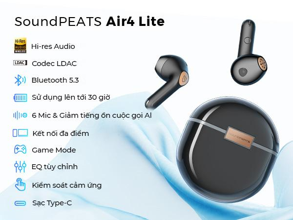 Tai nghe Soundpeats Air4 và Air4 Lite: Bước chuyển đột phá về công nghệ âm thanh