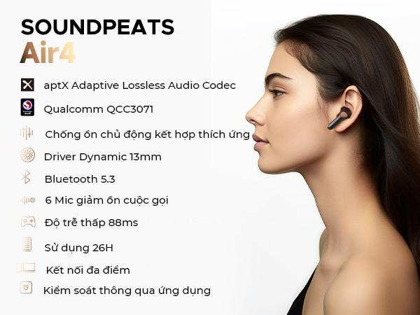 Tai nghe Soundpeats Air4 và Air4 Lite: Bước chuyển đột phá về công nghệ âm thanh