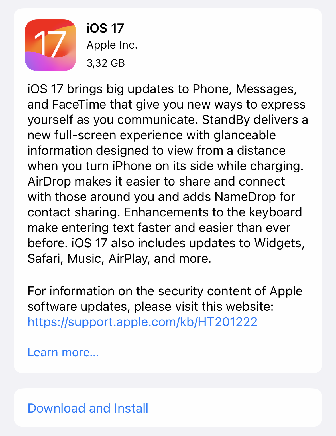 Apple phát hành iOS 17 chính thức, hỗ trợ iPhone XS trở đi - Ảnh 1.