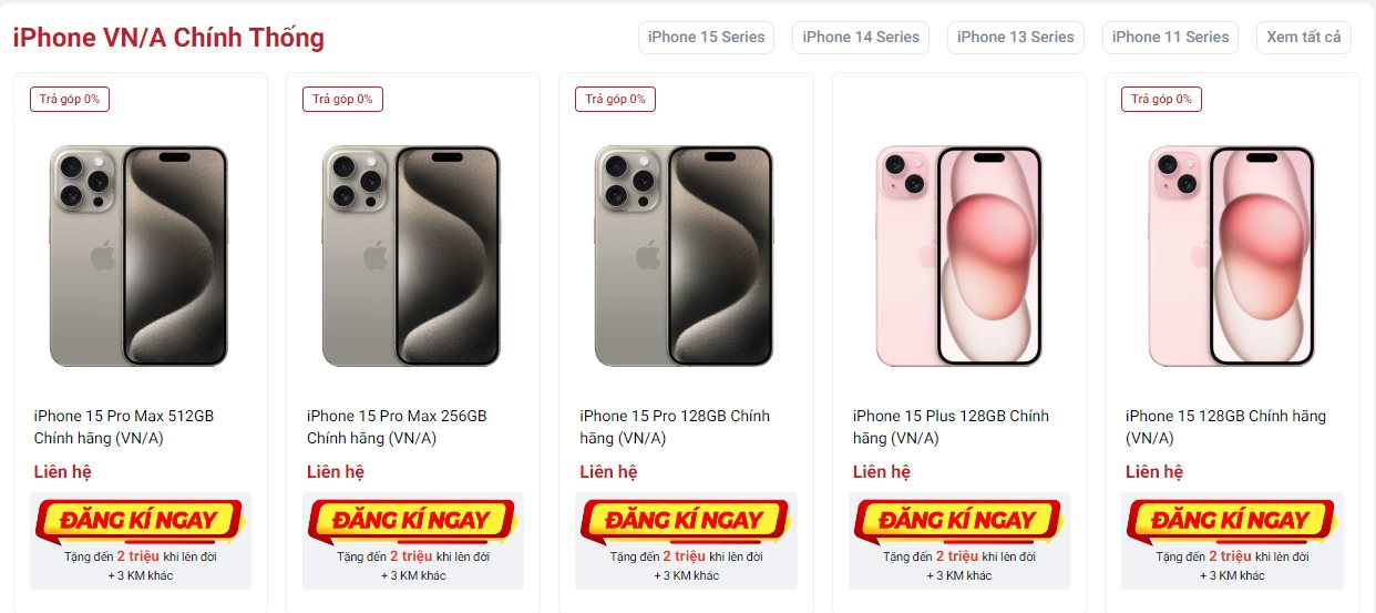 iPhone 15 series chính thức mở đặt trước, các hệ thống bán lẻ tại Việt Nam lại lao vào 'cuộc chiến giá rẻ' - Ảnh 9.