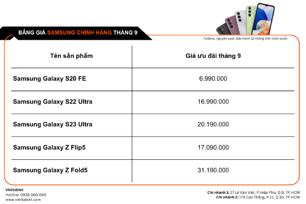 Bảng giá Samsung tháng 9/2023: S20 Ultra, S21 Ultra, Note20 Ultra, Z Fold5 giá siêu tốt - Ảnh 3.