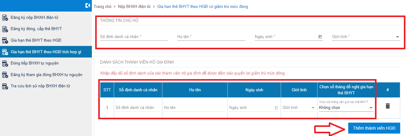 Hướng dẫn gia hạn thẻ BHYT hộ gia đình online mới nhất- Ảnh 3.