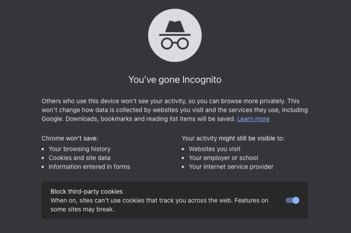 Google cập nhật chế độ Ẩn danh trên Chrome, nhắc nhở bạn không thể ẩn danh trước Google và những trang web khác- Ảnh 1.