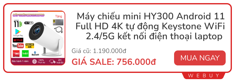 Loạt đồ hay đang sale: Tai nghe trong suốt, máy chiếu mini, máy ảnh vintage... mua làm quà 20/10 cũng hết nấc- Ảnh 7.