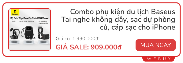 Quạt Dyson -47%, camera hành trình giảm nửa giá, combo phụ kiện 4 món 909.000đ và loạt đồ đang "Sale chiến siêu rẻ" đáng mua- Ảnh 3.
