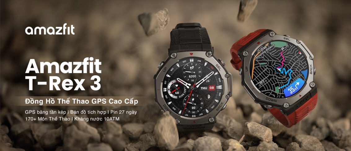 Ra mắt Amazfit T-Rex 3 – Đồng hồ thể thao chuyên dùng cho các hoạt động ngoài trời- Ảnh 1.