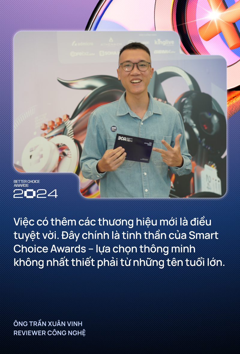 Có mặt trên thảm đỏ Better Choice Awards 2024, bộ ba tech reviewer Vinh Vật Vờ, Hải Triều và Duy Thẩm nói gì?- Ảnh 1.