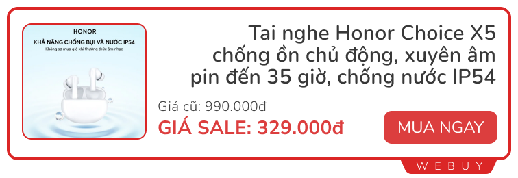 Sale cuối tháng có từ hôm nay: Loa mini từ 89.000đ, ổ cắm Wifi chỉ 155.000đ, tai nghe chống ồn Honor giảm 67%- Ảnh 4.