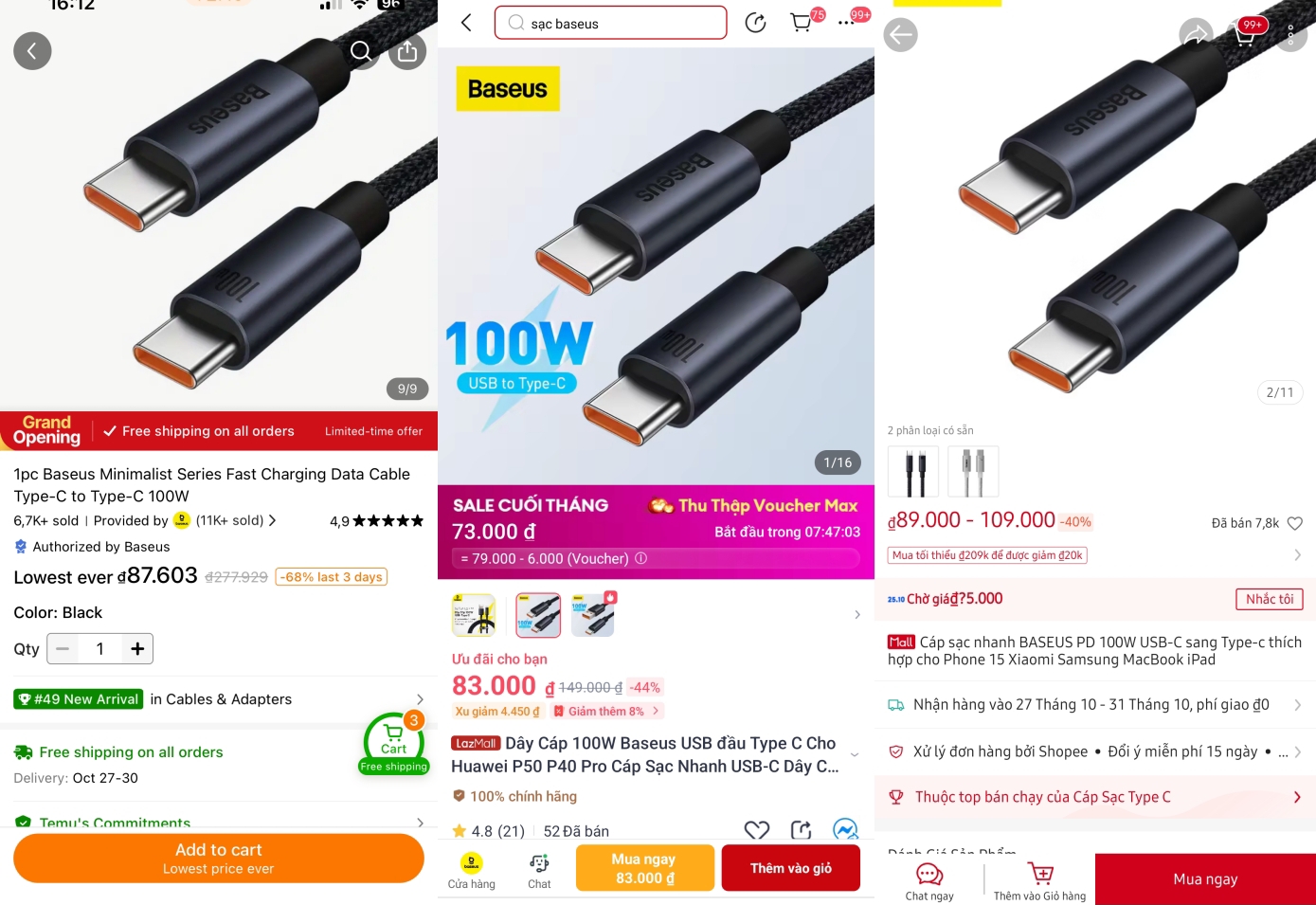 Cùng 1 món hàng, mua qua Temu, Shopee, Lazada hay Tik Tok Shop rẻ hơn: Giá cả chưa quan trọng bằng những điều này- Ảnh 3.