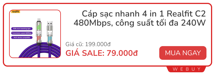 Sale cuối tháng vẫn còn: Củ sạc 100W 4 cổng 355.000đ, tai nghe đeo đi ngủ 251.000đ, iPad chính hãng chỉ 6.99 triệu- Ảnh 1.