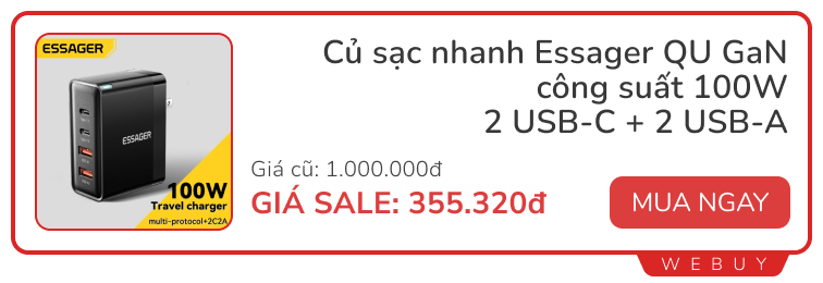 Sale cuối tháng vẫn còn: Củ sạc 100W 4 cổng 355.000đ, tai nghe đeo đi ngủ 251.000đ, iPad chính hãng chỉ 6.99 triệu- Ảnh 2.