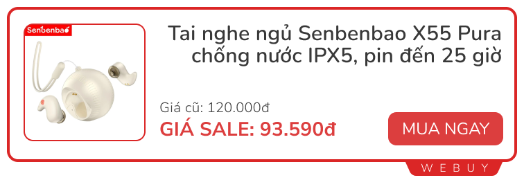 Gợi ý tai nghe không dây siêu nhỏ nhẹ đeo đi ngủ: Thiết kế đặc biệt ít cấn tai, rẻ nhất chưa đến 100.000đ- Ảnh 1.