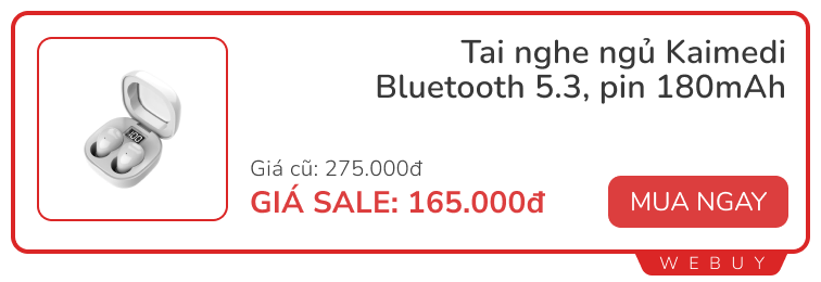 Gợi ý tai nghe không dây siêu nhỏ nhẹ đeo đi ngủ: Thiết kế đặc biệt ít cấn tai, rẻ nhất chưa đến 100.000đ- Ảnh 5.