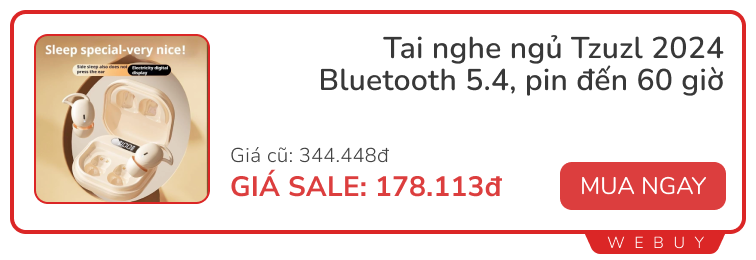 Gợi ý tai nghe không dây siêu nhỏ nhẹ đeo đi ngủ: Thiết kế đặc biệt ít cấn tai, rẻ nhất chưa đến 100.000đ- Ảnh 4.