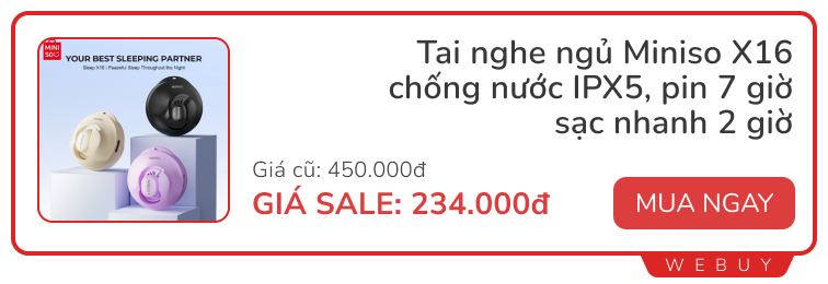 Gợi ý tai nghe không dây siêu nhỏ nhẹ đeo đi ngủ: Thiết kế đặc biệt ít cấn tai, rẻ nhất chưa đến 100.000đ- Ảnh 6.