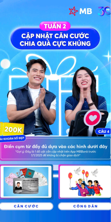 MB chia 500 triệu cho khách hàng đã cập nhật CCCD tại livestream ngày 11/12!- Ảnh 2.