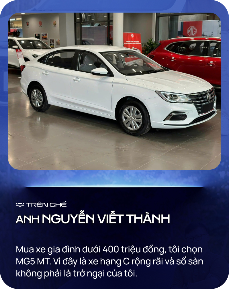 Người có vợ và 2 con nhỏ mua xe: 400 triệu chọn MG5  MT, 500 triệu chọn Mazda2, 600 triệu chọn City, 700 triệu chọn Xforce- Ảnh 2.