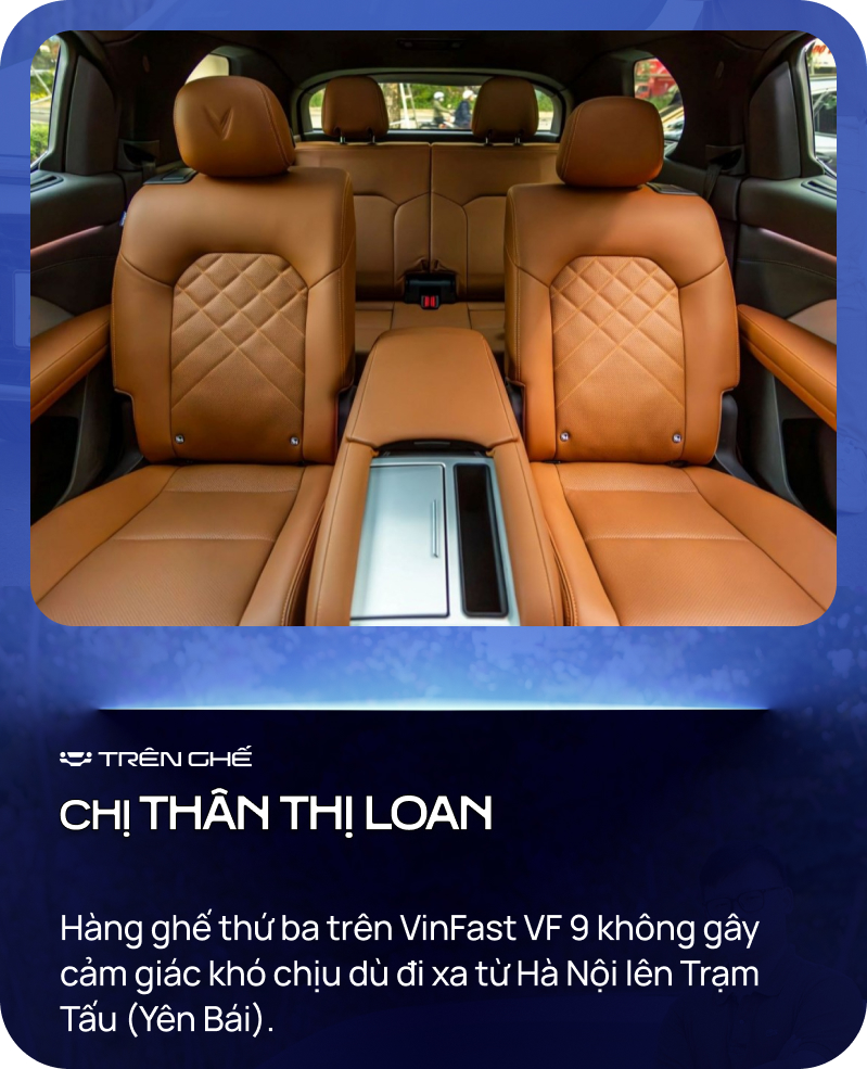 Nội thất VinFast VF 9 qua góc nhìn bạn gái chủ xe: ‘3 hàng ghế, cốp đều thoải mái, lên Trạm Tấu cũng không mệt’- Ảnh 5.