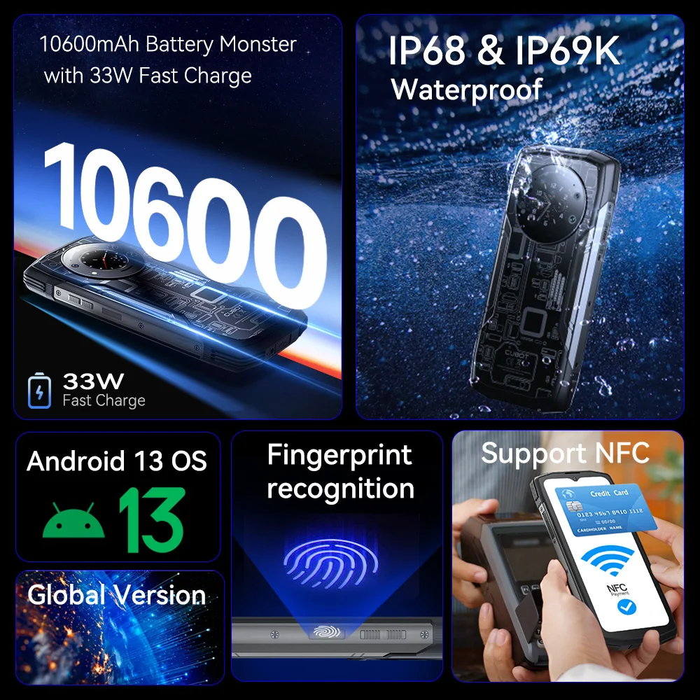 Điện thoại siêu bền pin 10.600mAh, thêm smartwatch trên lưng, camera quay chụp ban đêm, RAM đến 24GB mà giá chỉ 3.79 triệu- Ảnh 3.