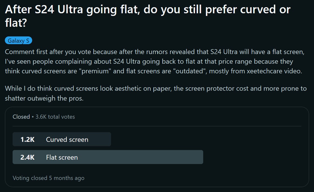 Gần 70% nói 'Không' với màn hình cong, Samsung đã đúng khi thay đổi thiết kế trên S24 Ultra- Ảnh 3.
