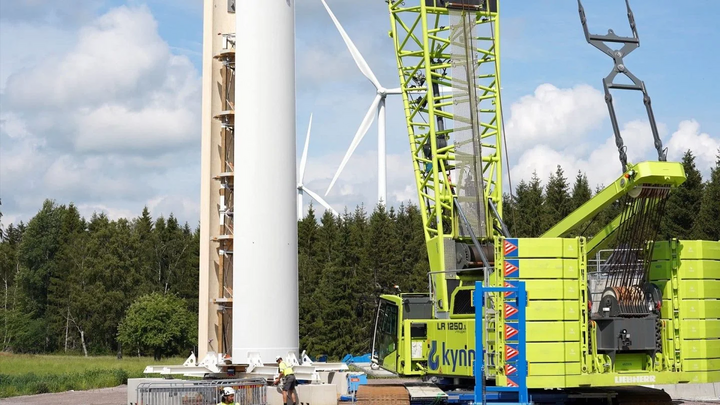 Tua bin gió bằng gỗ cao nhất thế giới đi vào hoạt động- Ảnh 2.