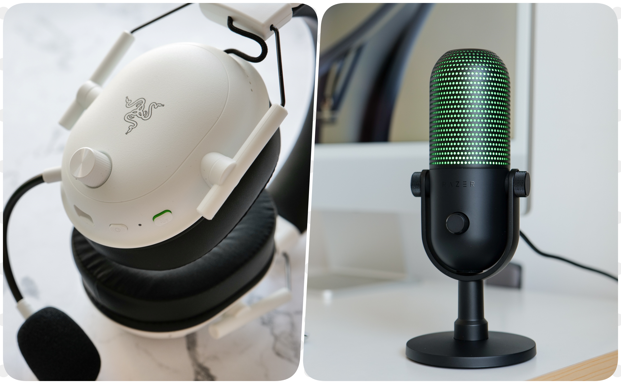 'Đập hộp' bộ đôi tai nghe Razer BlackShark V2 Hyperspeed và microphone Razer Seiren V3 Chroma- Ảnh 1.