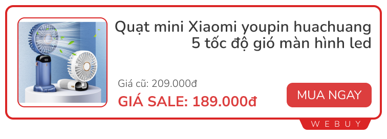 Deal hè mát lịm: Quạt mini, quạt không cánh, quạt gắn máy tính vừa đẹp vừa xịn... giảm sâu đến 50%- Ảnh 2.