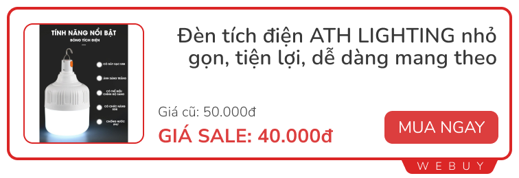 Đèn và Quạt tích điện giá rẻ từ 40.000 đồng, tranh thủ mua luôn trước khi tăng giá- Ảnh 1.