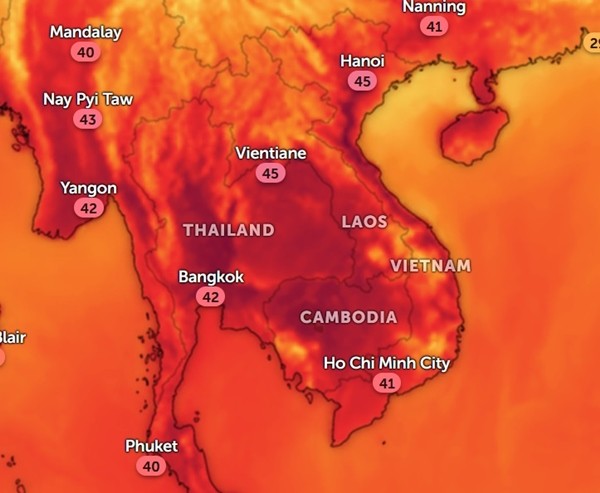 Nắng nóng ở Đông Nam Á hiện tại chưa từng có tiền lệ, thời tiết sắp tới sẽ thế nào?- Ảnh 1.