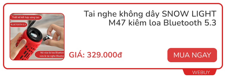 3 tai nghe bluetooth này có thể biến thành loa di động, giá từ 329.000đ, có loại còn nghe được FM độc lập- Ảnh 14.