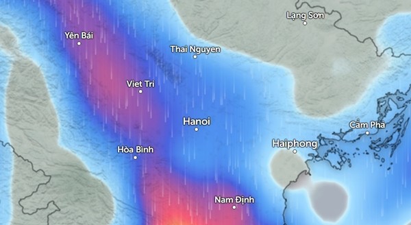 Gió Đông Bắc về khiến nhiệt độ miền Bắc giảm, dự báo Hà Nội tối nay mưa to- Ảnh 2.