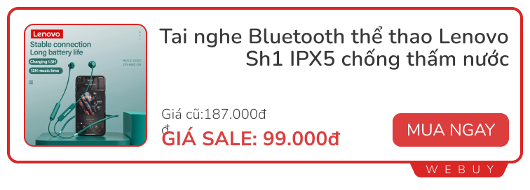 9 Deal tai nghe cho dân tập thể thao, giá rẻ chỉ từ 57.000 đồng- Ảnh 2.