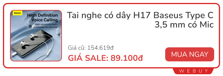 10 Deal từ nhà Baseus không thể bỏ qua: Tai nghe, sạc, đèn, chuột... sale tới 60%- Ảnh 1.