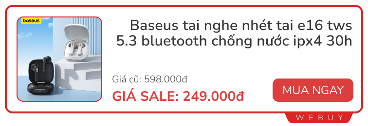 10 Deal từ nhà Baseus không thể bỏ qua: Tai nghe, sạc, đèn, chuột... sale tới 60%- Ảnh 2.