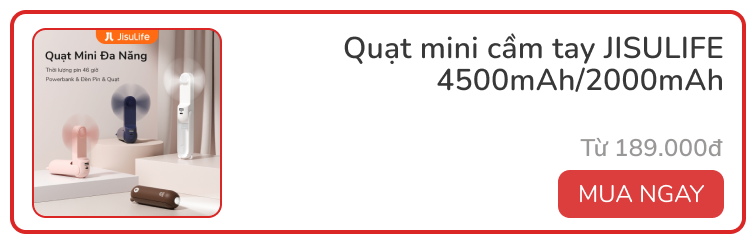 Từ 189.000đ mua được quạt tích điện kiêm pin dự phòng dùng siêu tiện, hè này du lịch ai cũng cần- Ảnh 1.